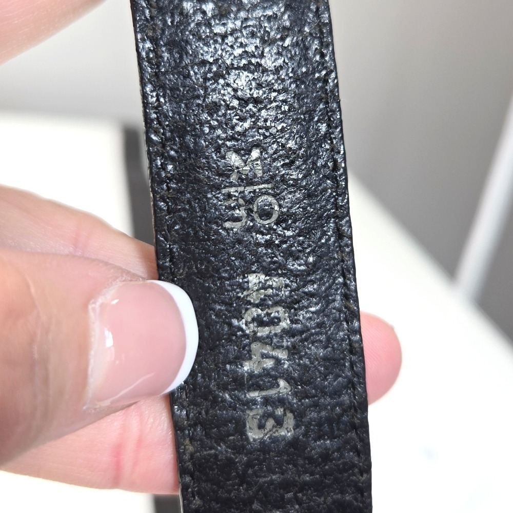 Vintage Y2K Brighton Leather Belt Medium 30 Black Silver Western Boho Filigree - Picture 6 of 10